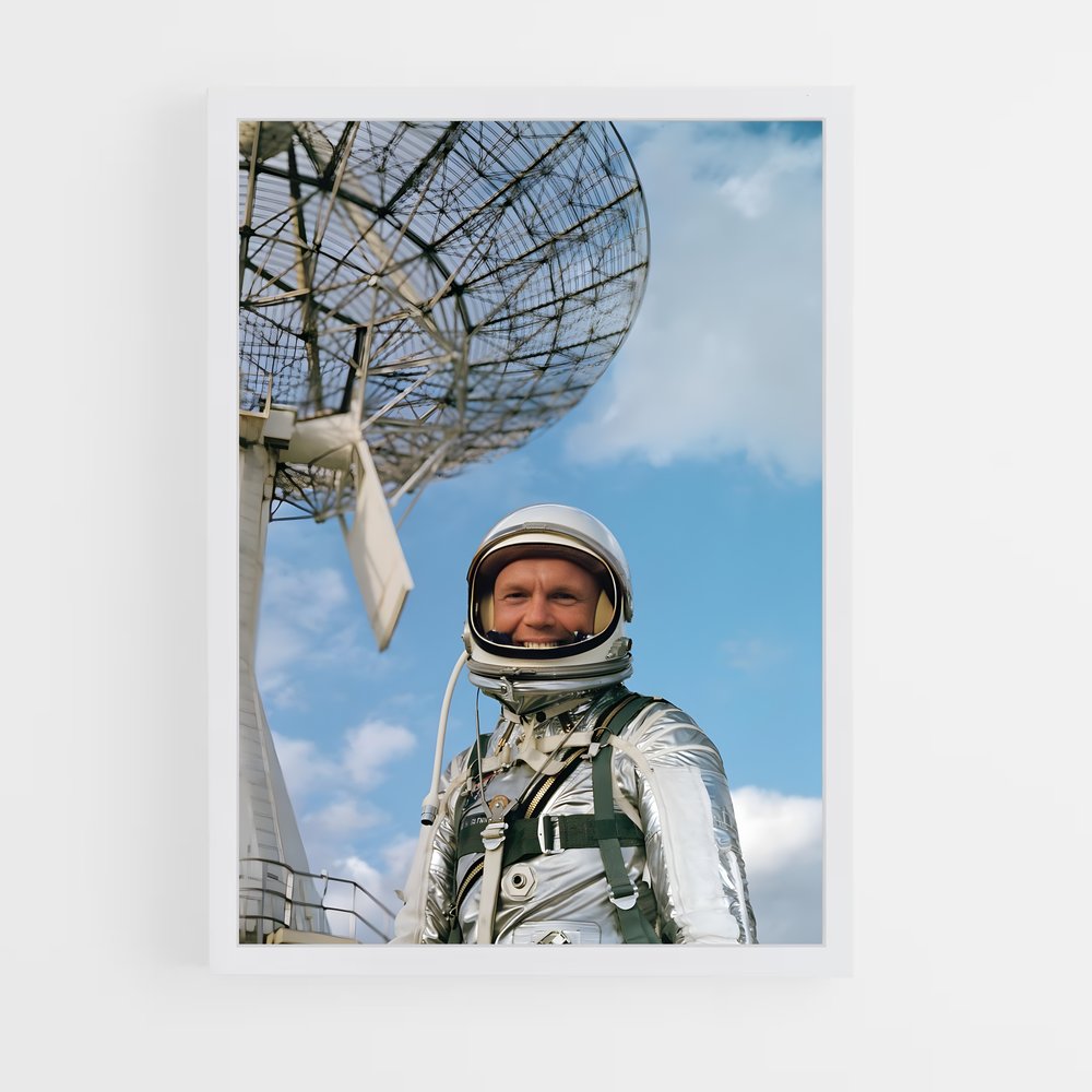 Poster L'Astronaute et le Télescope – affiche Astronautes (vue 3)